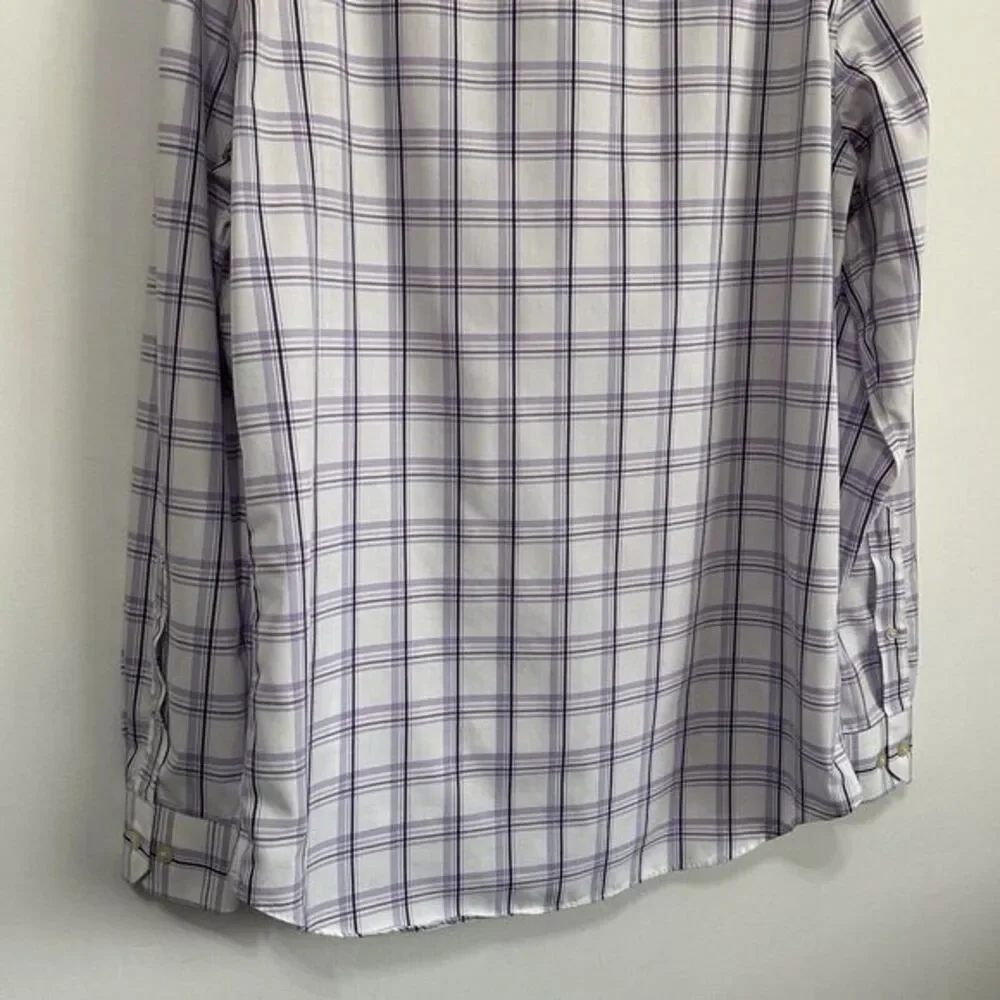Banana Republic Mens Shirt M Long Sleeve Non Iron Tailored‎ Slim Fit Purple Work